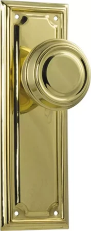 Edwardian 185 x 60mm Knob on Blank Plate Set - PB