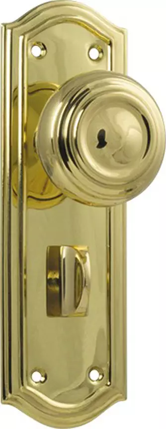 Kensington 175 x 58mm Knob on Privacy Plate Set - PB