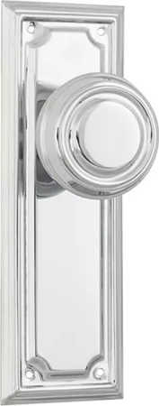 Edwardian 185 x 60mm Knob on Blank Plate Set - CP