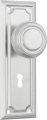 Edwardian 185 x 60mm Knob on Std Keyhole Plate Set - SC