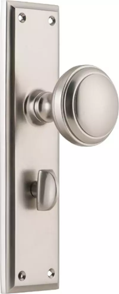 Milton 200 x 50mm Knob on Privacy Plate Set - SN