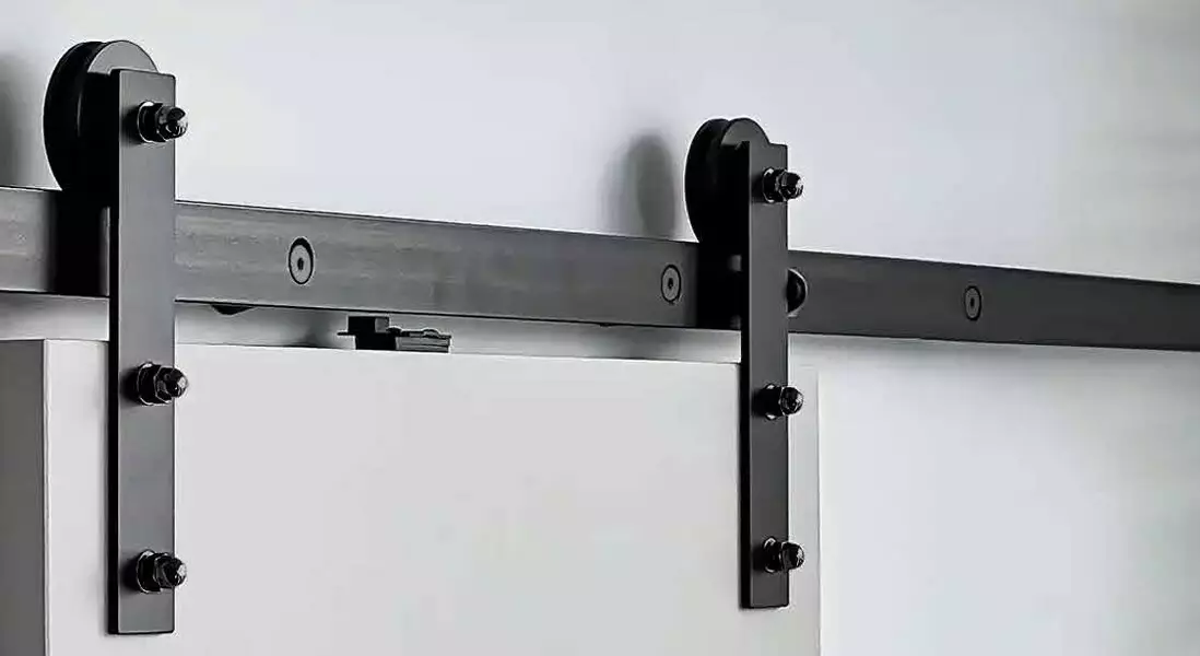 Barn Door Track Kit for Two Doors - BLK Barn Door Track Kit for Two Doors - BLK