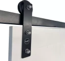 4000mm Barn Door Track Kit for Two Doors - BLK