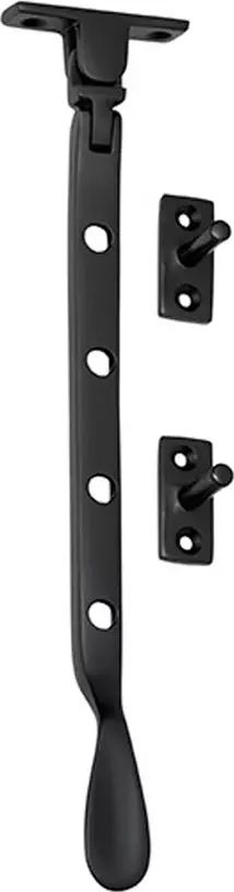 Base Mount Casement Window Stay 200mm - BLK