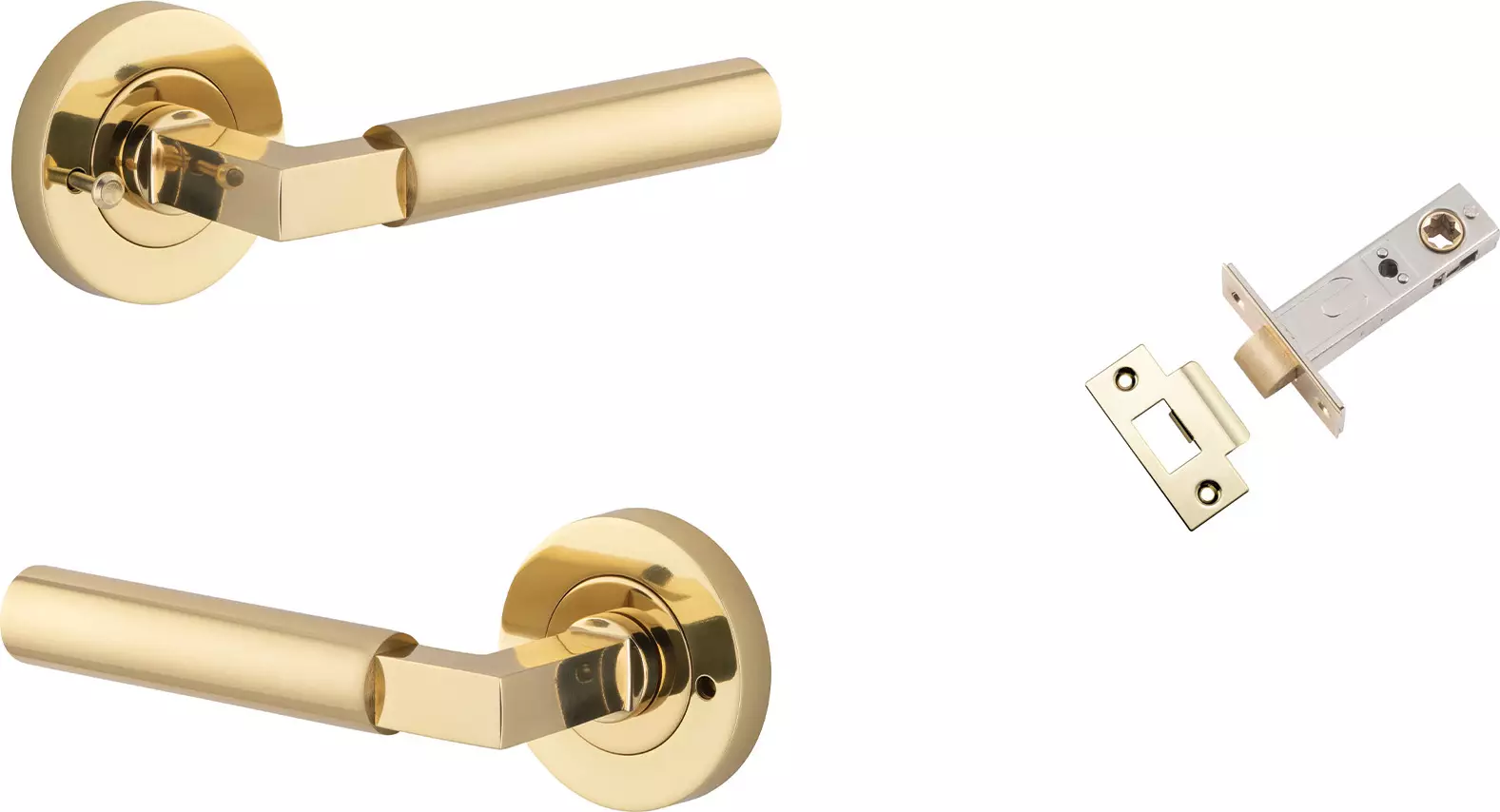 Berlin Lever - Round Rose Integrated Privacy Set - PB