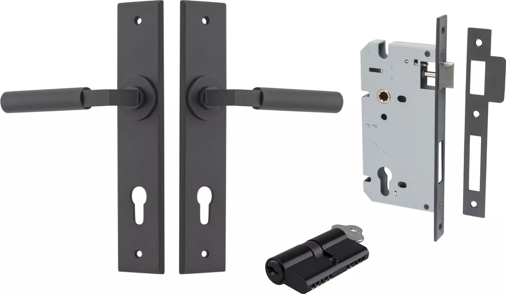 Berlin Lever - Chamfered Entrance Set - Key / Key - MB