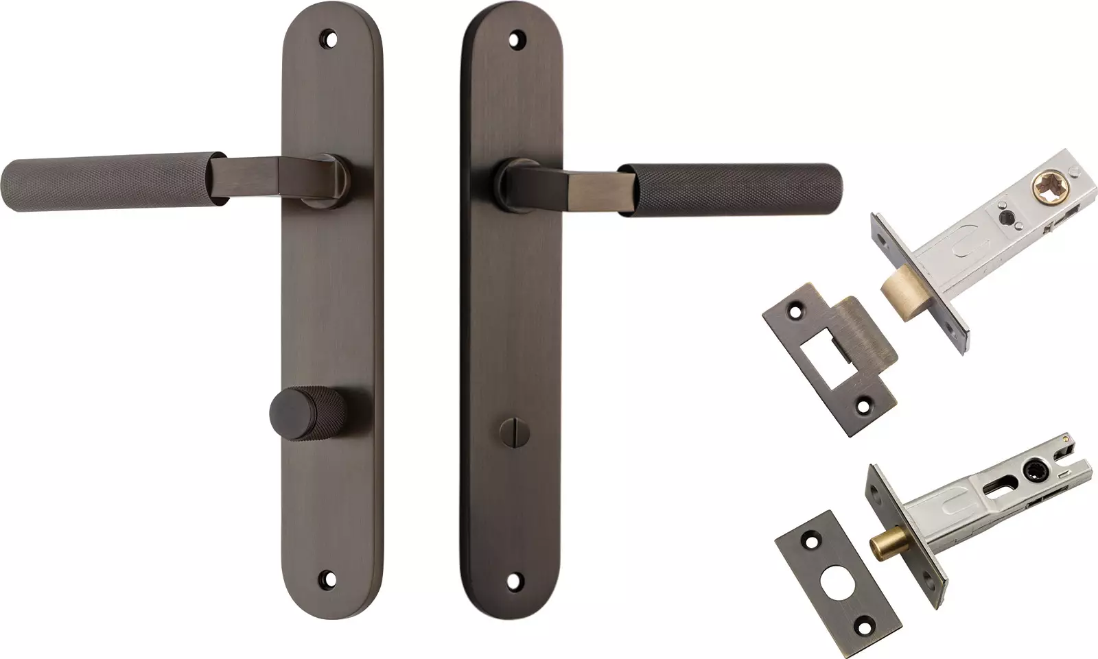 Brunswick Lever - Oval Privacy Set - SB