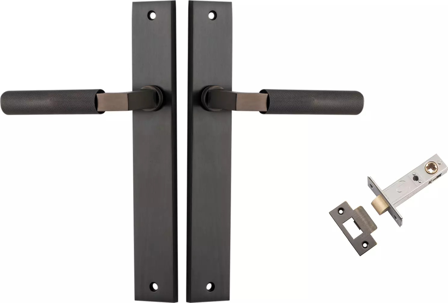 Brunswick Lever - Rectangular Passage Set - SB