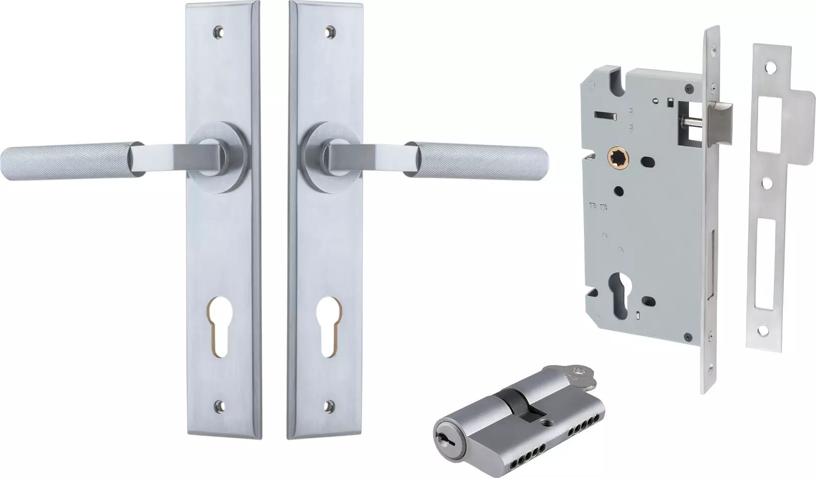 Brunswick Lever - Chamfered Entrance Set - Key / Key - SC
