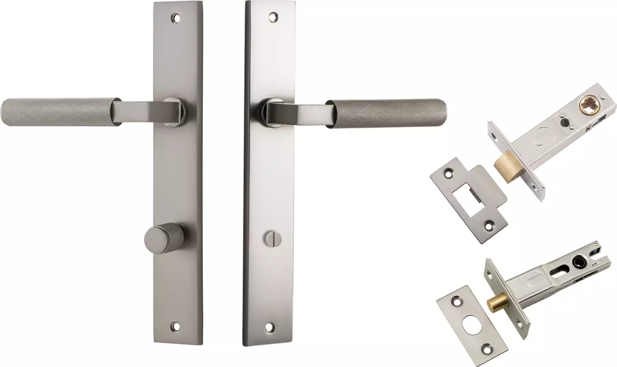 Brunswick Lever - Rectangular Privacy Set - SN