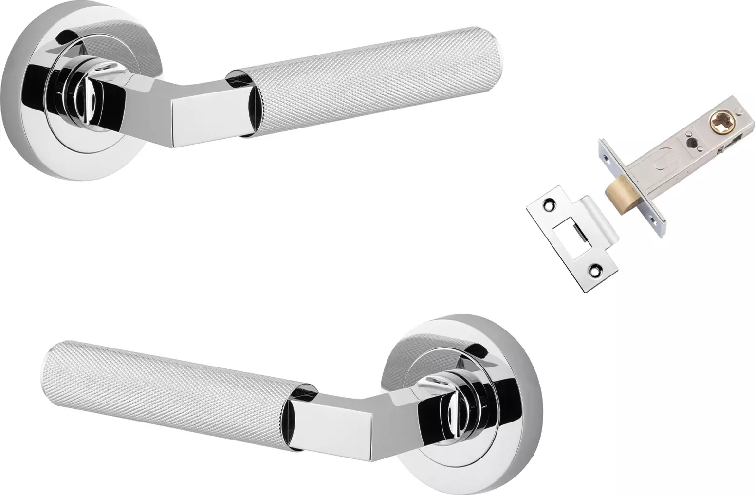 Brunswick Lever - Round Rose Passage Set - CP