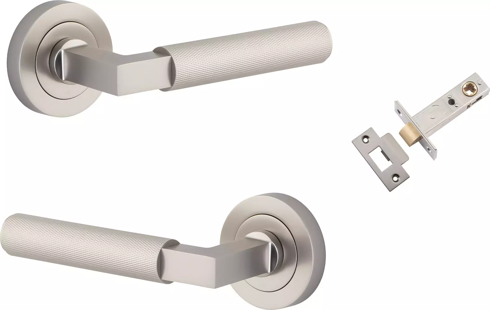 Brunswick Lever - Round Rose Passage Set - SN