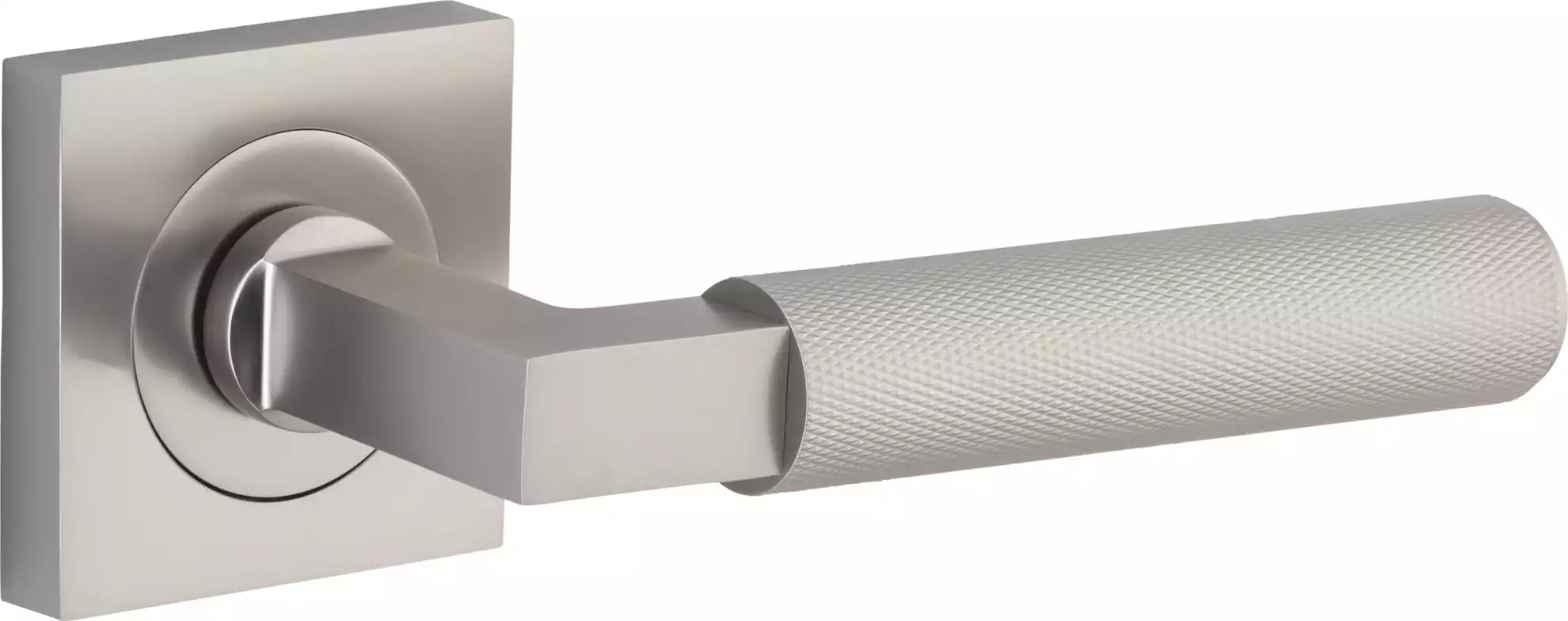 Brunswick Lever - Square Rose Handle Set - SN