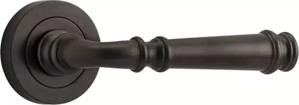 Verona Lever - Round Rose Handle Set - SB