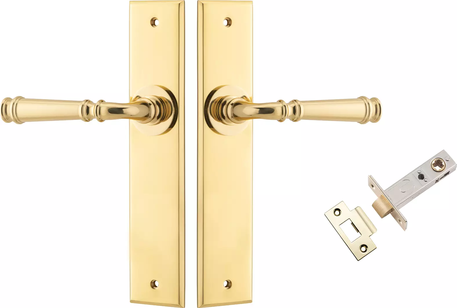 Verona Lever - Chamfered Passage Set - PB