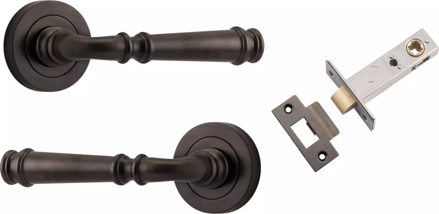 Verona Lever - Round Rose Passage Set - SB
