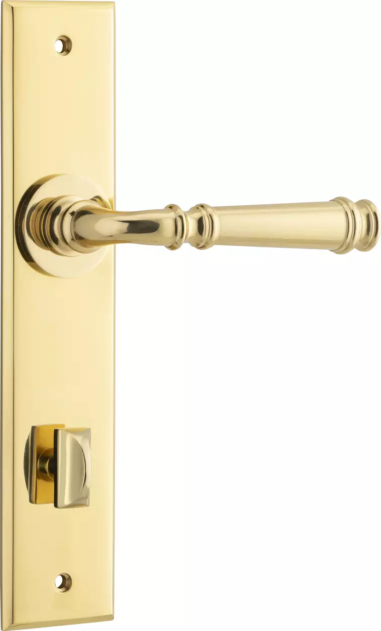 Verona Lever - Chamfered Privacy Handles - PB