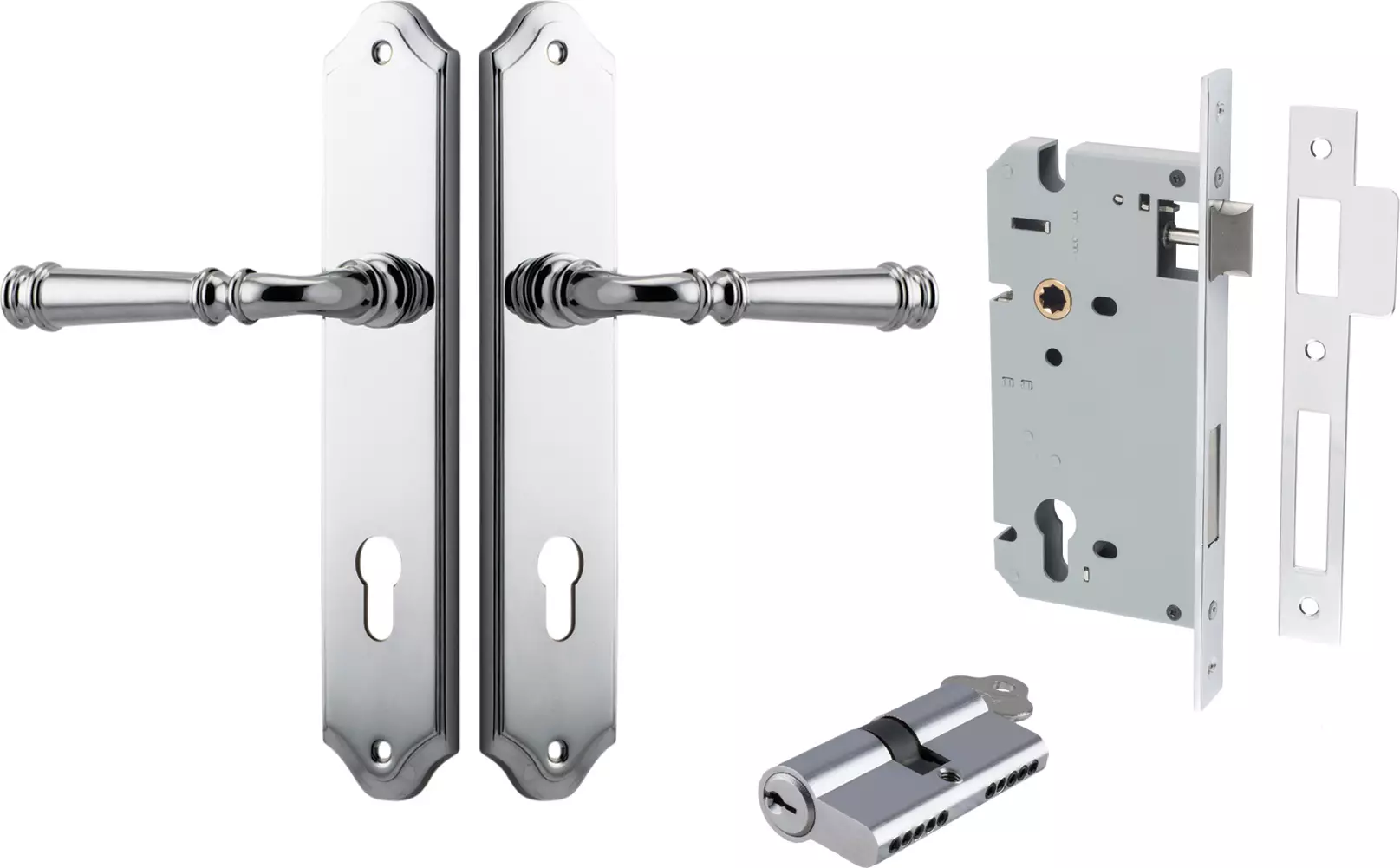 Verona Lever - Shouldered Entrance Set - Key / Key - CP