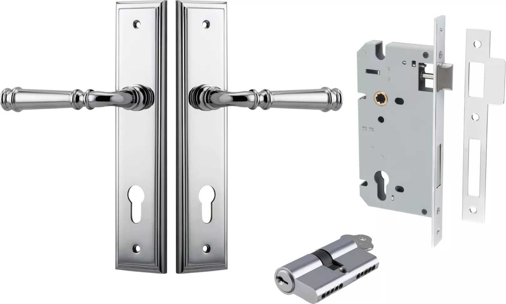 Verona Lever - Stepped Entrance Set - Key / Key - CP