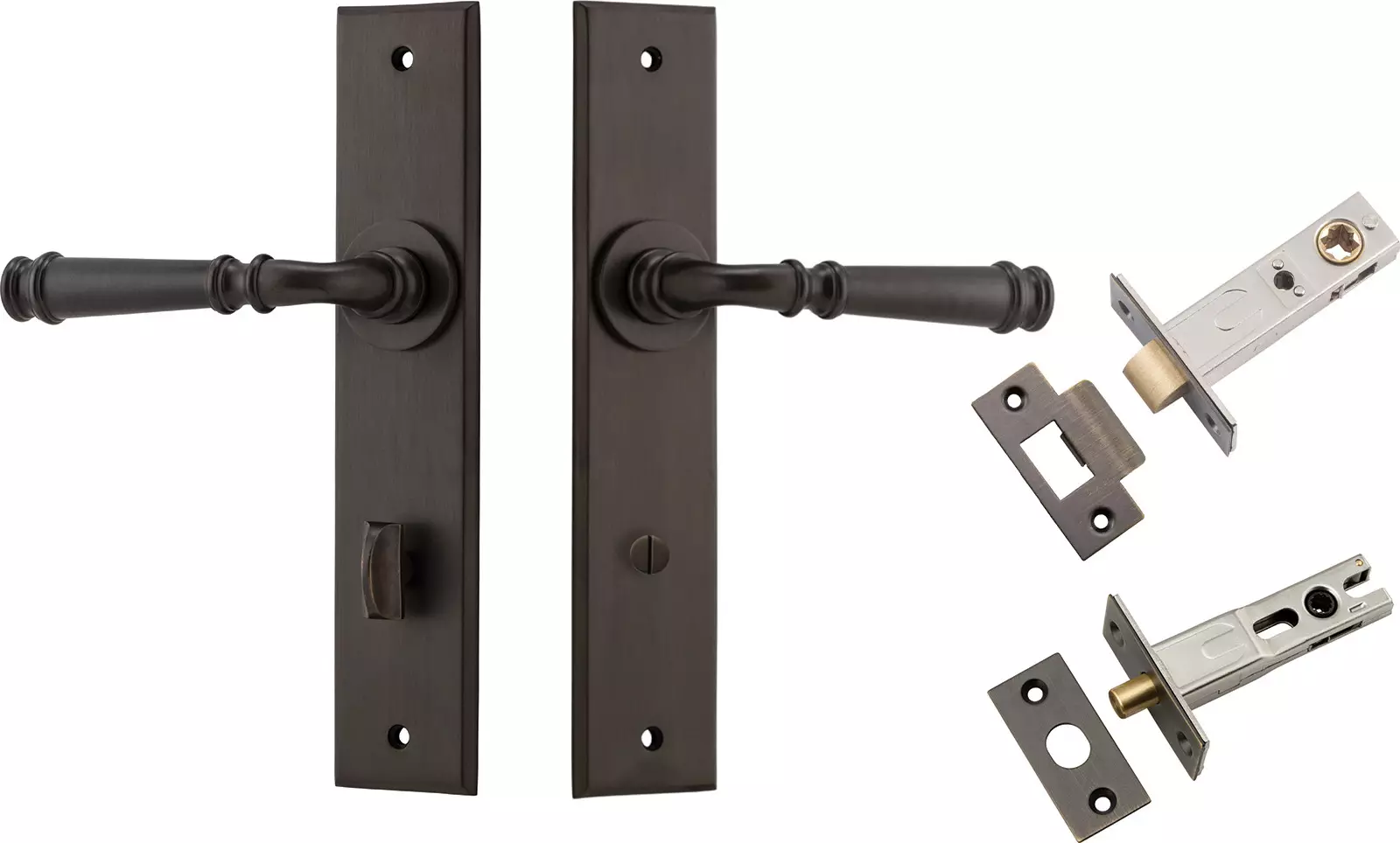 Verona Lever - Chamfered Privacy Set - SB