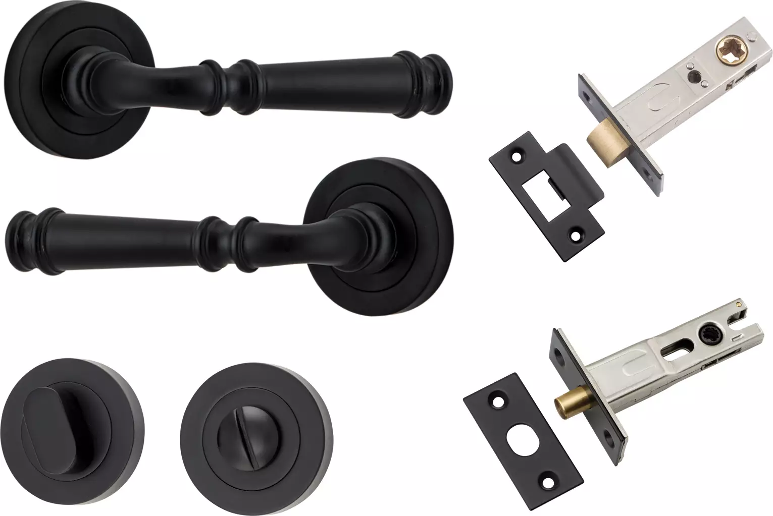 Verona Lever - Round Rose Privacy Set - MB