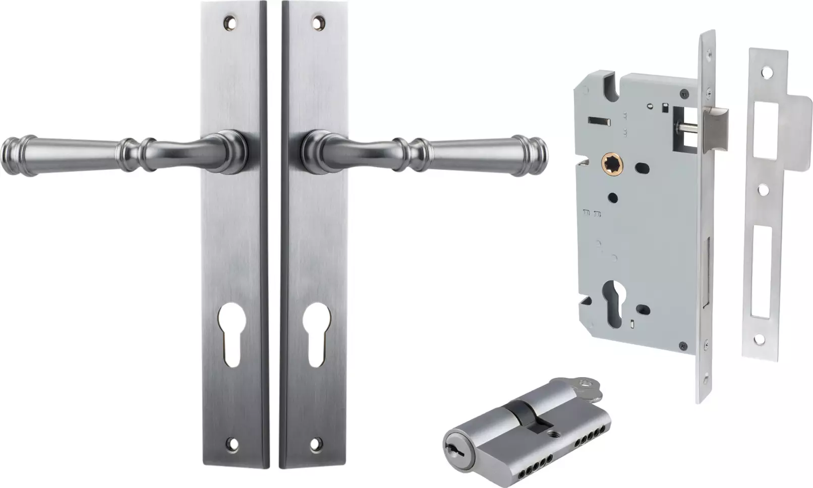 Verona Lever - Rectangular Entrance Set - Key / Key - SC