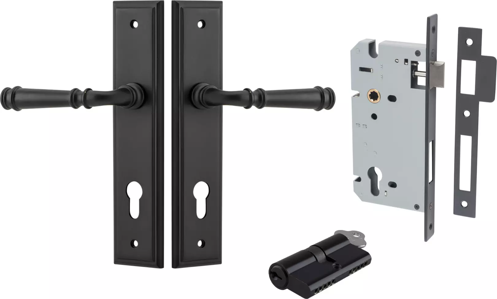 Verona Lever - Stepped Entrance Set - Key / Key - MB