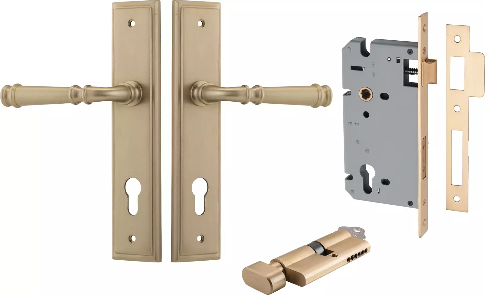 Verona Lever - Stepped Entrance Set - Key / Turn - BB
