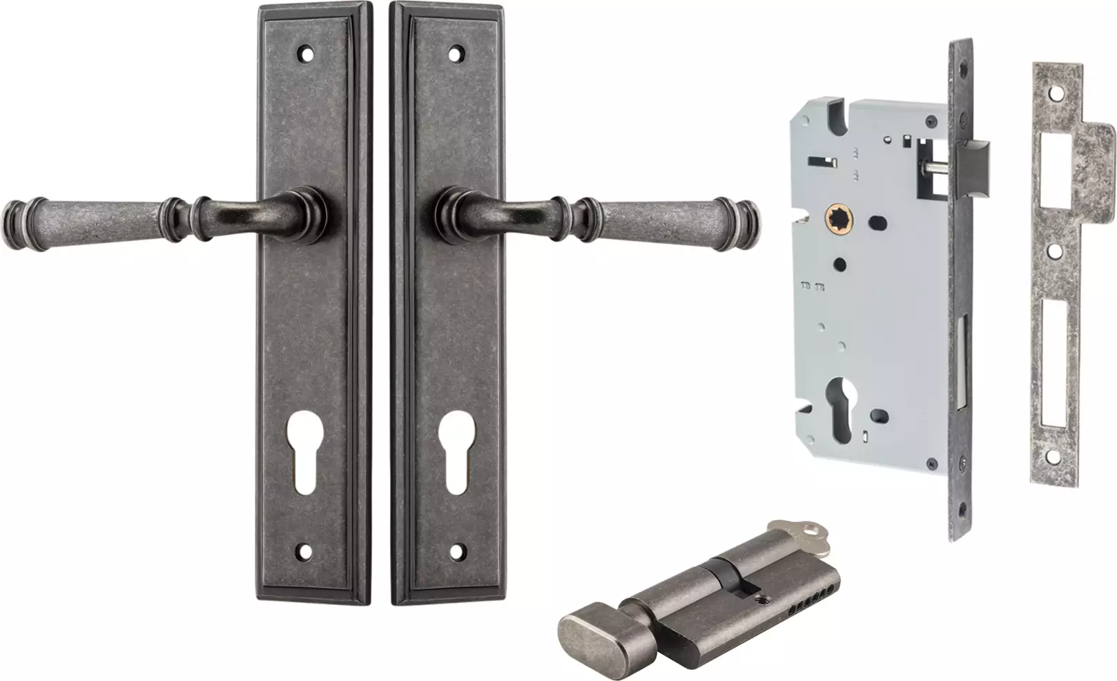 Verona Lever - Stepped Entrance Set - Key / Turn - DN