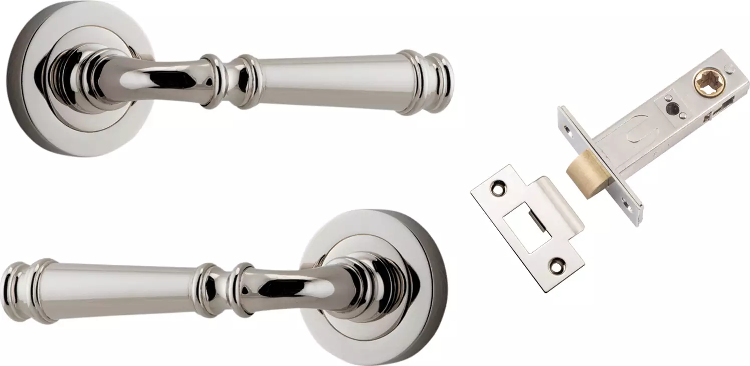 Verona Lever - Round Rose Passage Set - PN