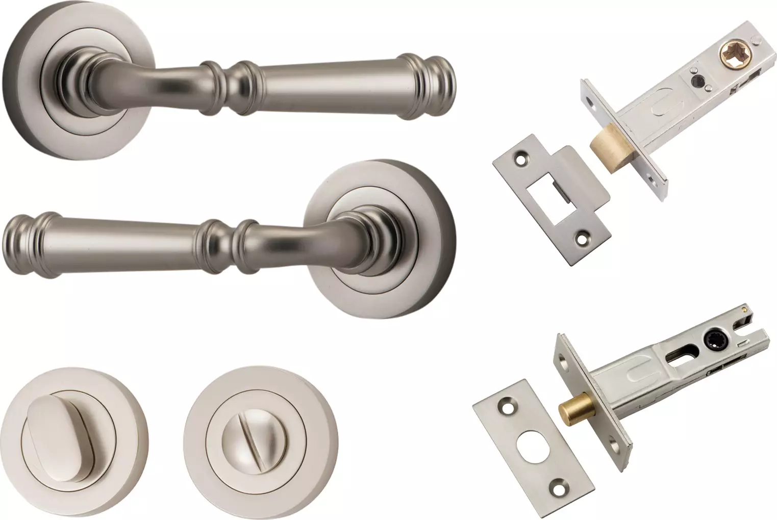 Verona Lever - Round Rose Privacy Set - SN