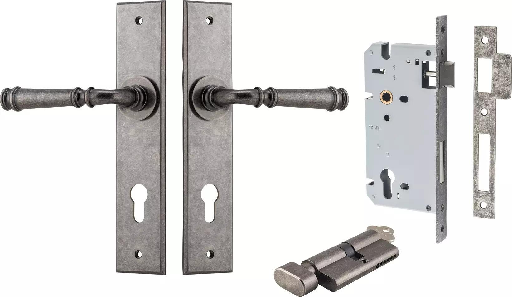 Verona Lever - Chamfered Entrance Set - Key / Turn - DN