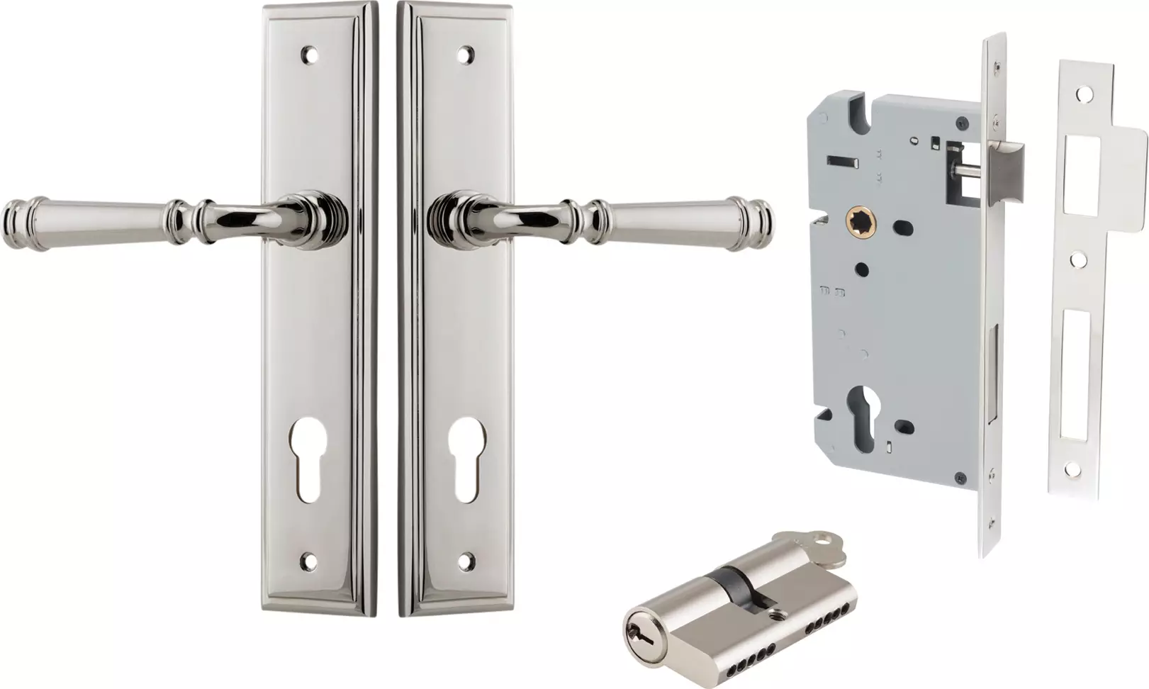 Verona Lever - Stepped Entrance Set - Key / Key - PN