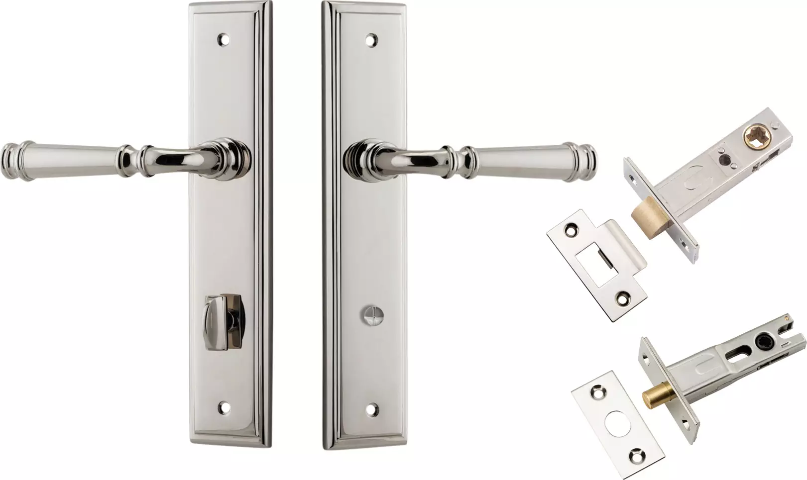 Verona Lever - Stepped Privacy Set - PN