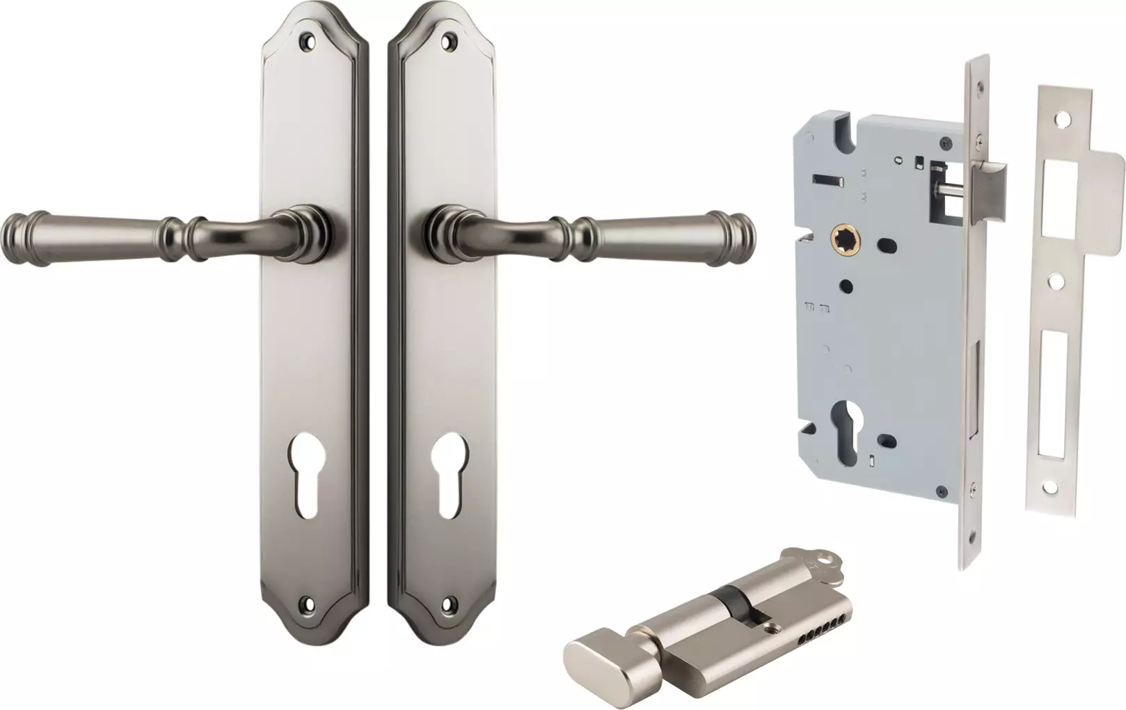 Verona Lever - Shouldered Entrance Set - Key / Turn - SN