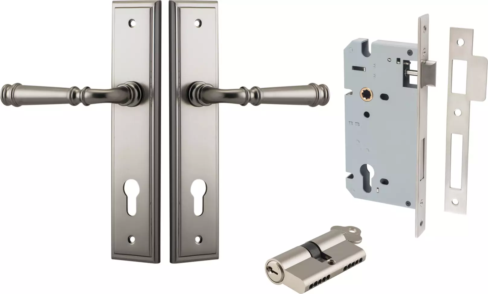 Verona Lever - Stepped Entrance Set - Key / Key - SN