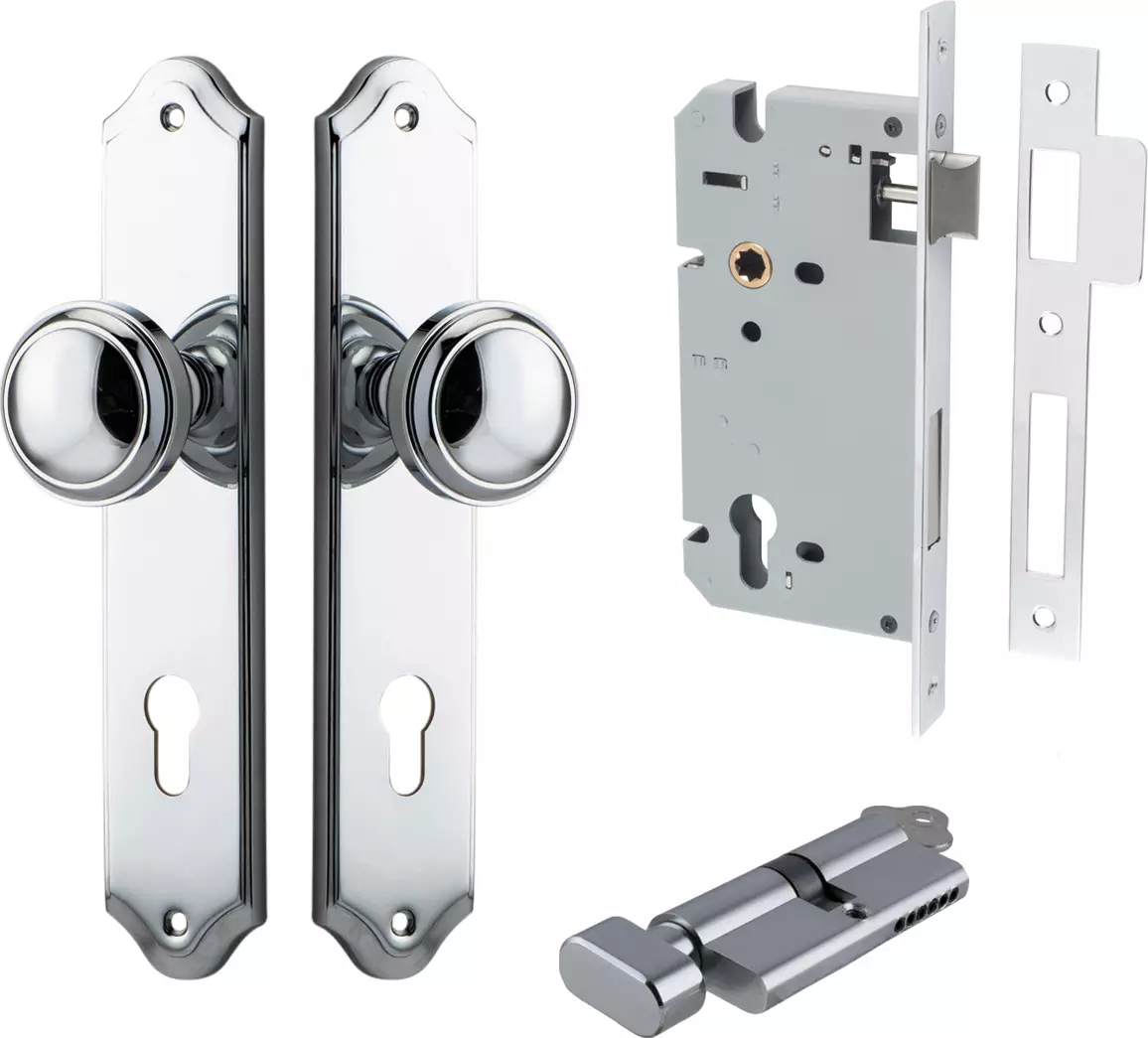 Paddington Knob - Shouldered Entrance Set - Key / Turn - CP