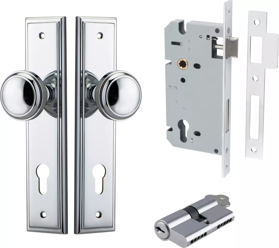 Paddington Knob - Stepped Entrance Set - Key / Key - CP