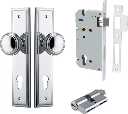 Paddington Knob - Stepped Entrance Set - Key / Key - CP