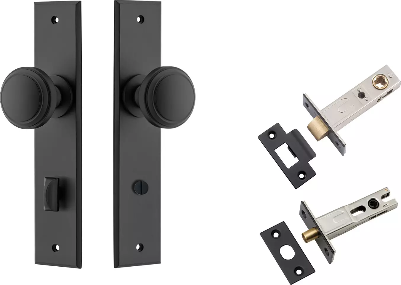 Paddington Knob - Chamfered Privacy Set - MB