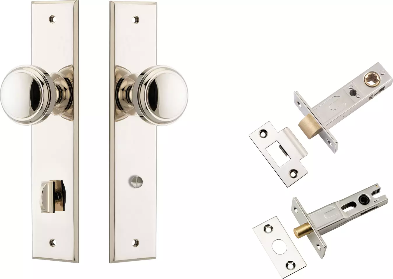 Paddington Knob - Chamfered Privacy Set - PN