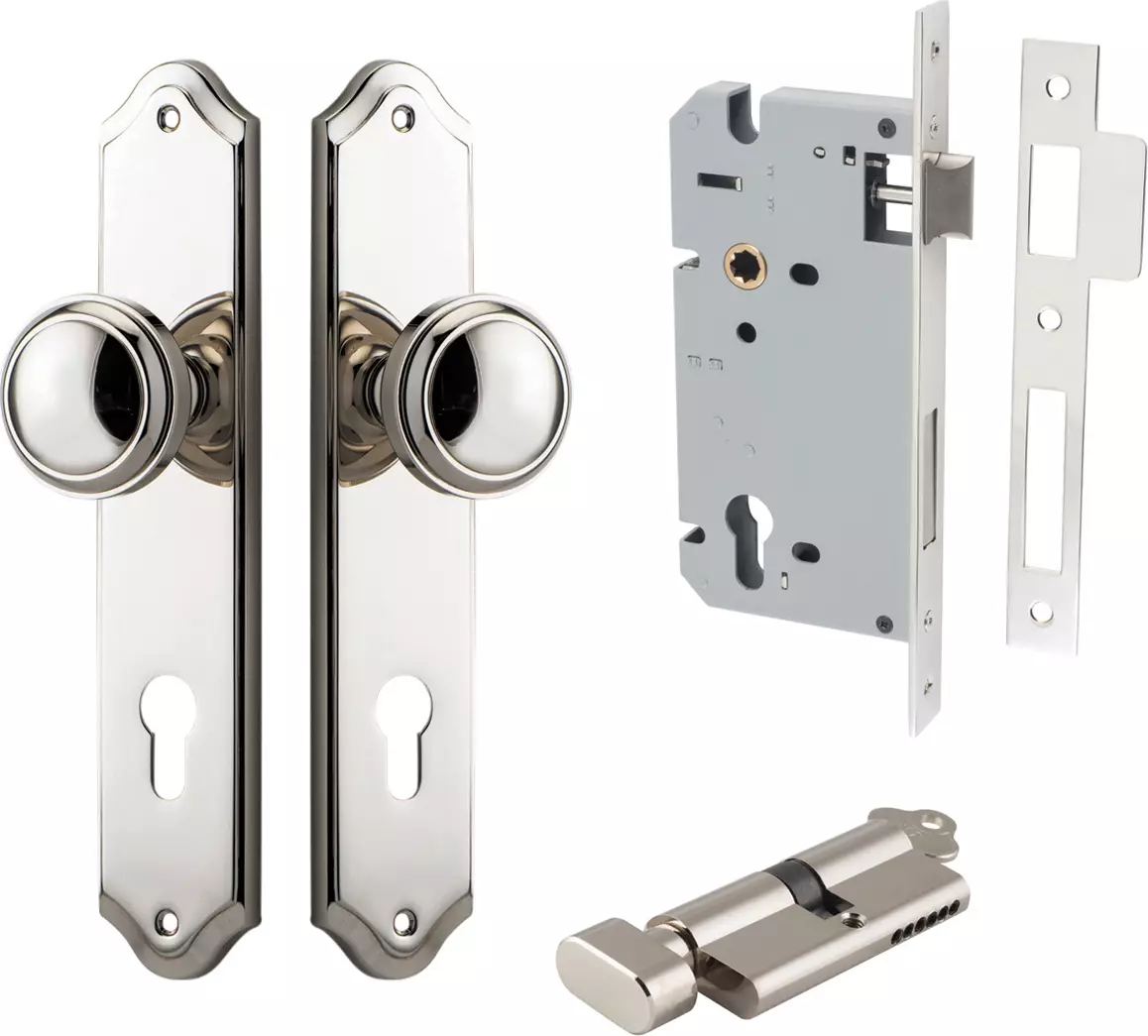 Paddington Knob - Shouldered Entrance Set - Key / Turn - PN