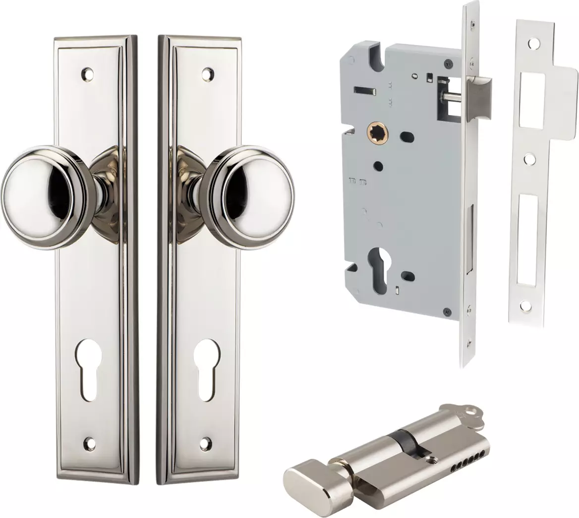 Paddington Knob - Stepped Entrance Set - Key / Turn - PN