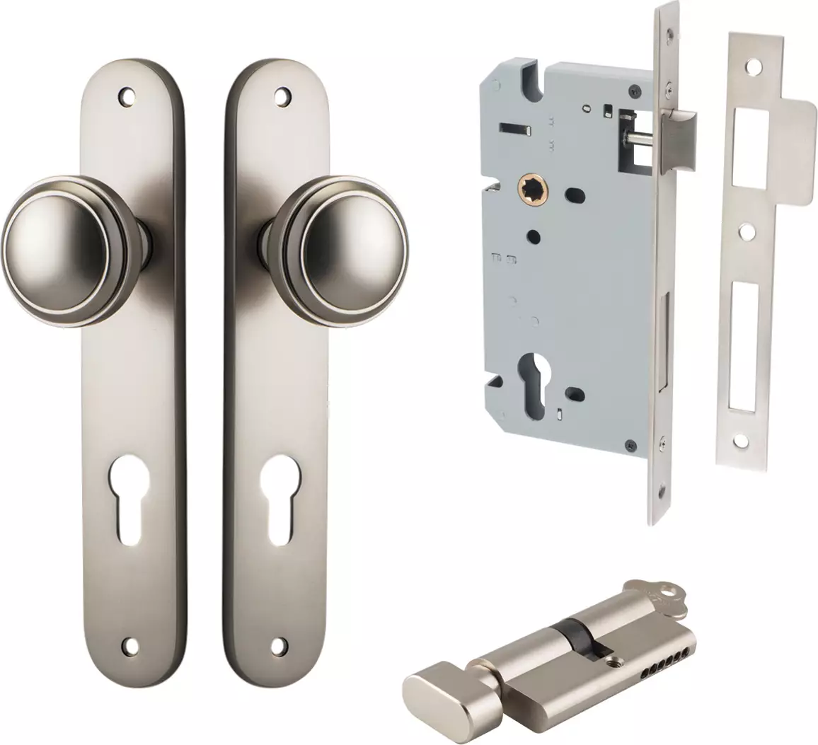 Paddington Knob - Oval Entrance Set - Key / Turn - SN