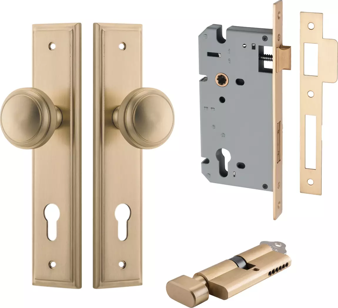 Paddington Knob - Stepped Entrance Set - Key / Turn - BB