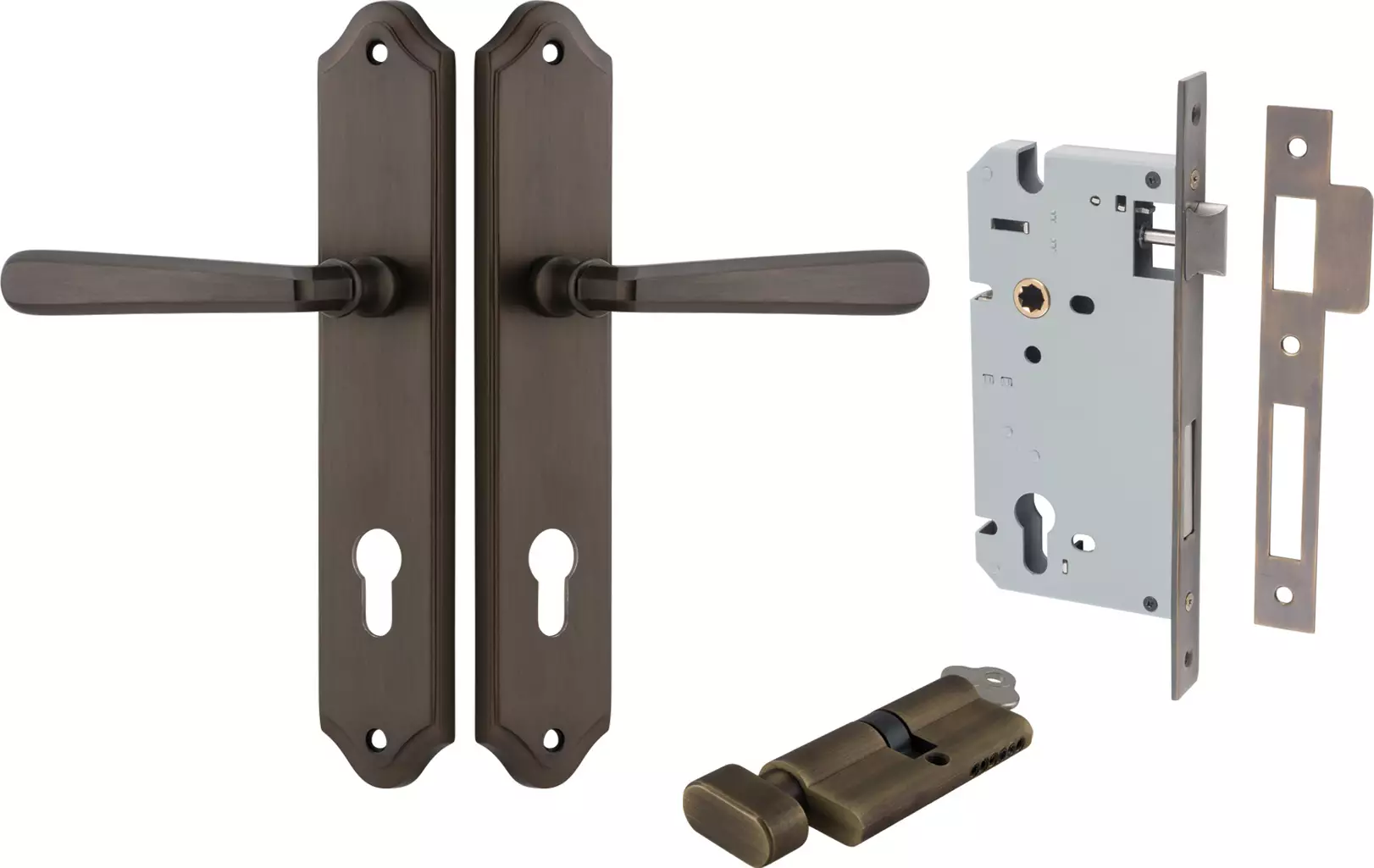 Copenhagen Lever - Shouldered Entrance Set - Key / Turn - SB