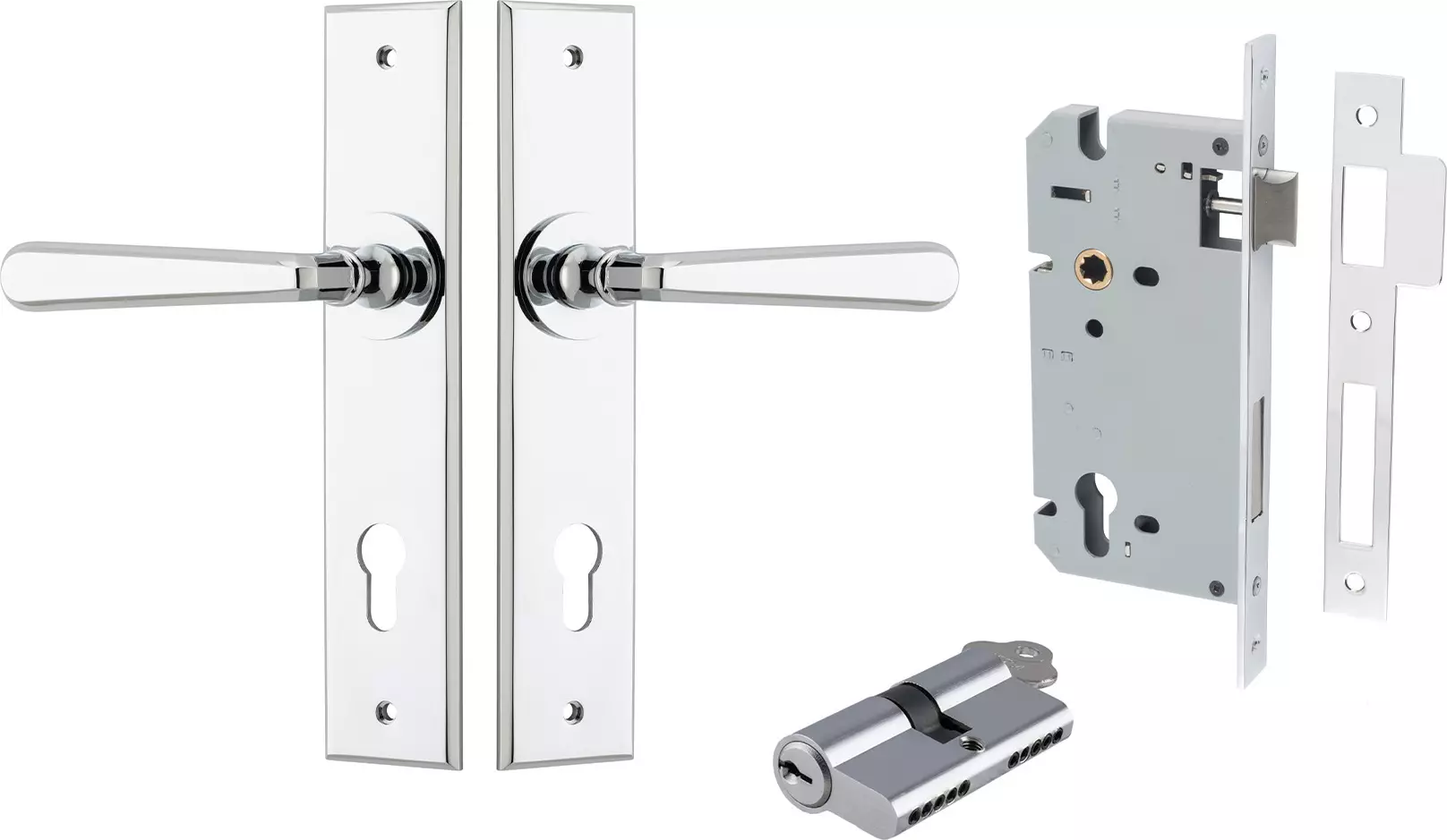 Copenhagen Lever - Chamfered Entrance Set - Key / Key - CP