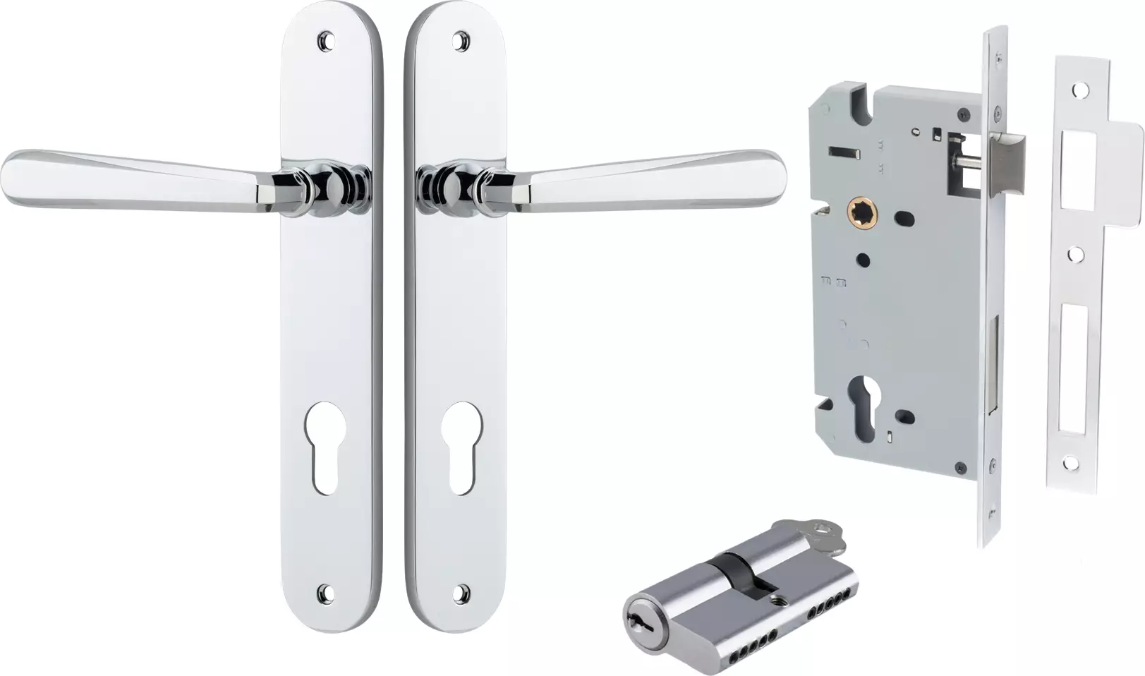 Copenhagen Lever - Oval Entrance Set - Key / Key - CP