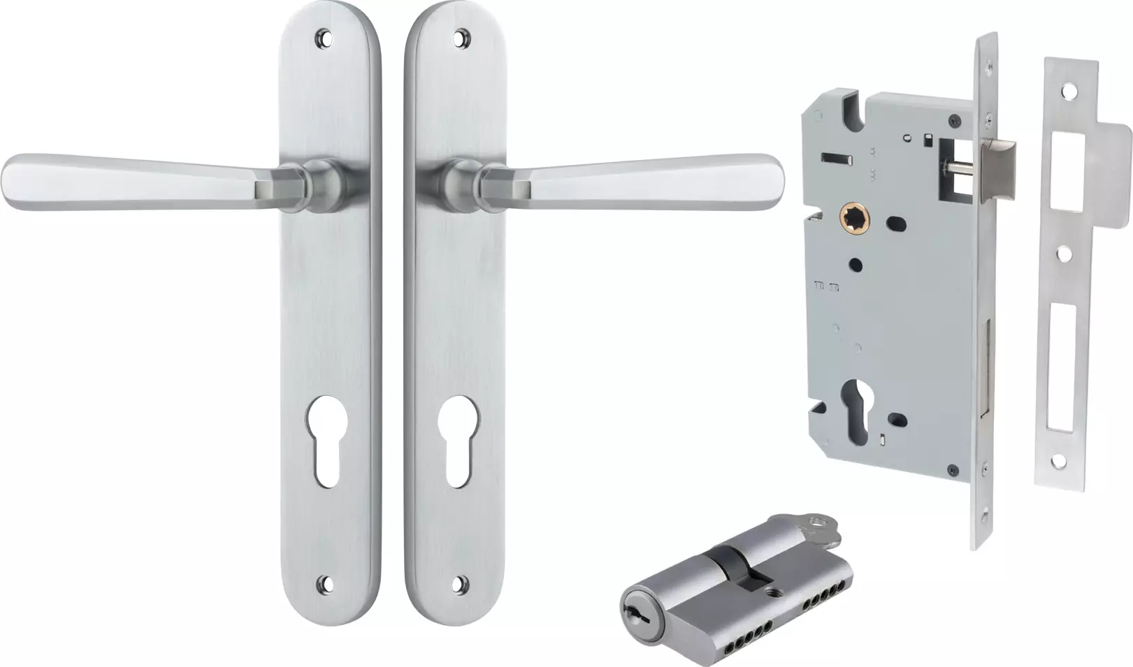 Copenhagen Lever - Oval Entrance Set - Key / Key - SC