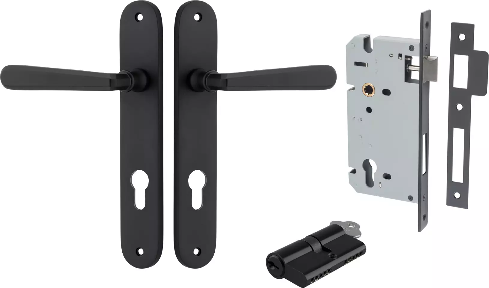 Copenhagen Lever - Oval Entrance Set - Key / Key - MB